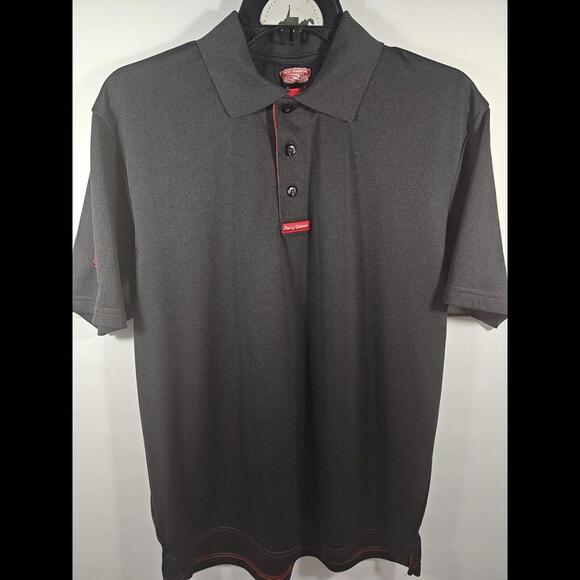 Dairy Queen DQ Employee Uniform Men's Size Medium Dark Gray Polo Red Ribbon - Picture 1 of 5